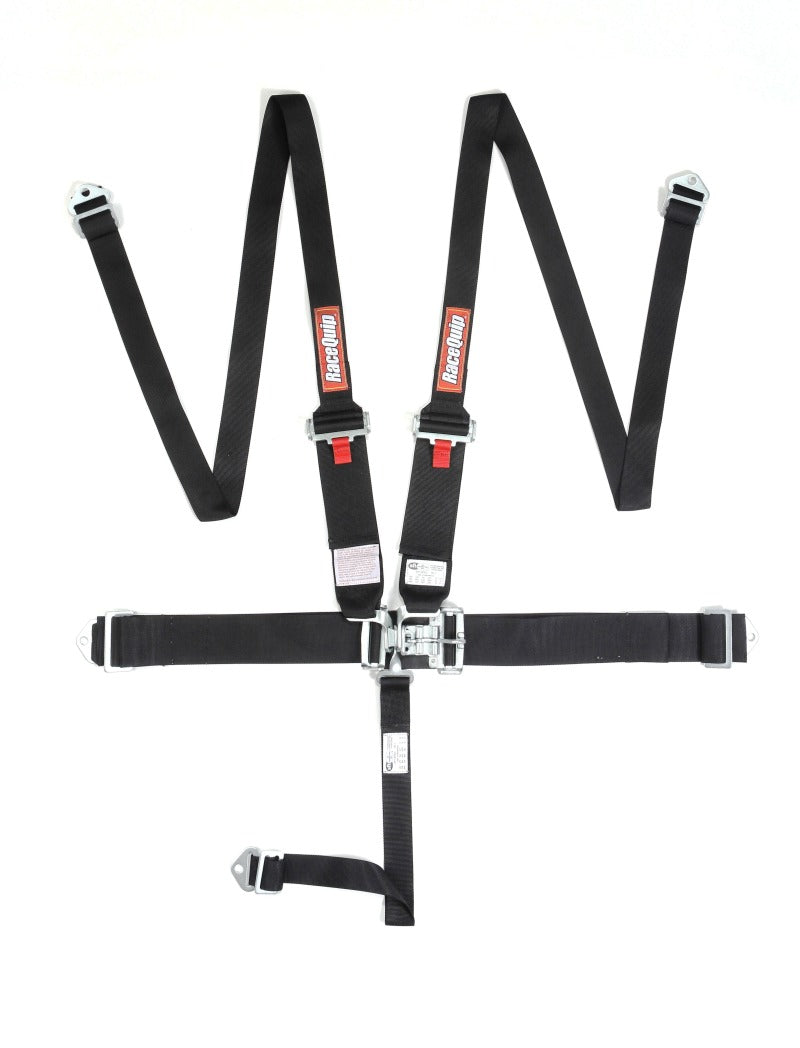 Racequip HANS 5pt Latch & Link SFI 16.1 Harness Set - Black 717007 Photo - Primary