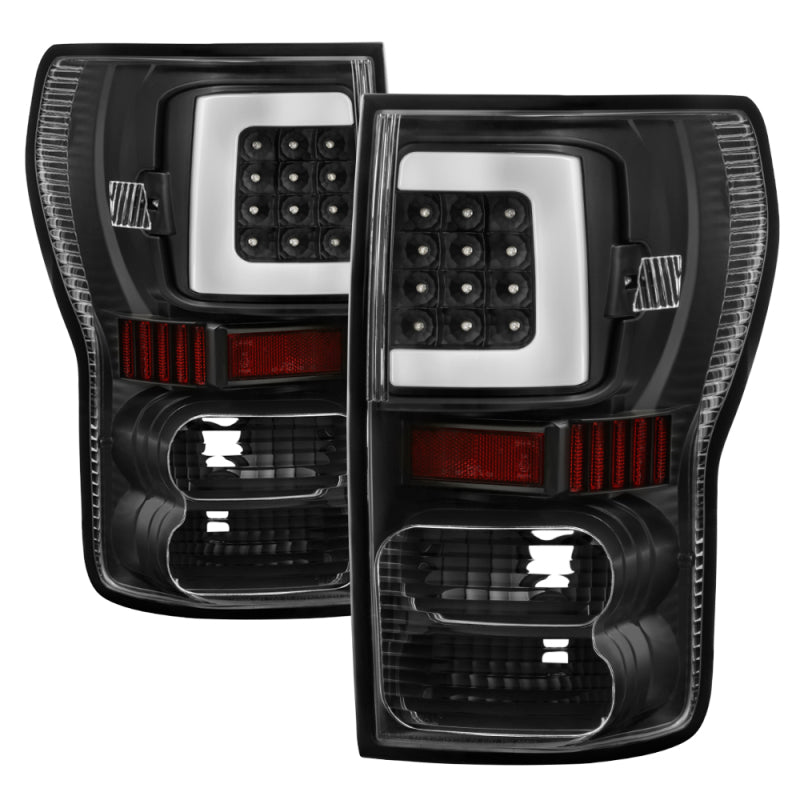 SPYDER xTune 07-13 Toyota Tundra Light Bar LED Tail lights - Black (ALT-ON-TTU07V2-LBLED-BK) 9038563 9038563 Photo - Primary