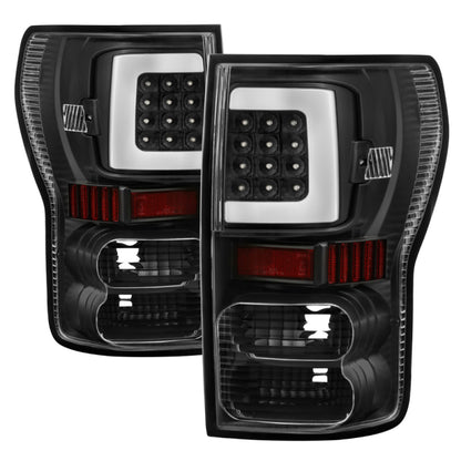 SPYDER xTune 07-13 Toyota Tundra Light Bar LED Tail lights - Black (ALT-ON-TTU07V2-LBLED-BK) 9038563 9038563 Photo - Primary