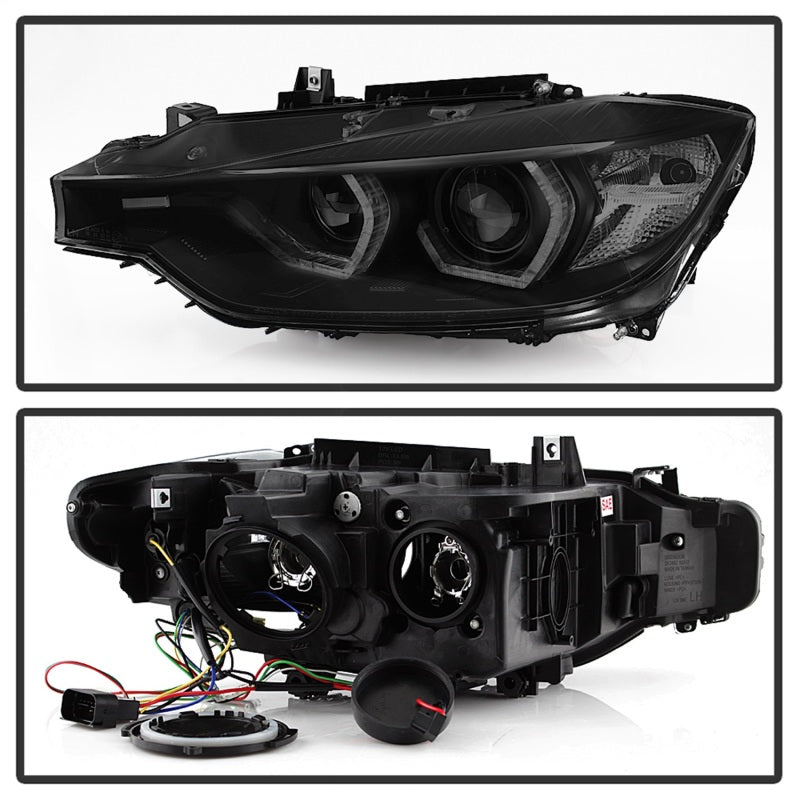 Spyder 12-14 BMW F30 3 Series 4DR Projector Headlights - LED DRL - Blk Smoke PRO-YD-BMWF3012-DRL-BSM 5085047 5085047 Photo - Unmounted