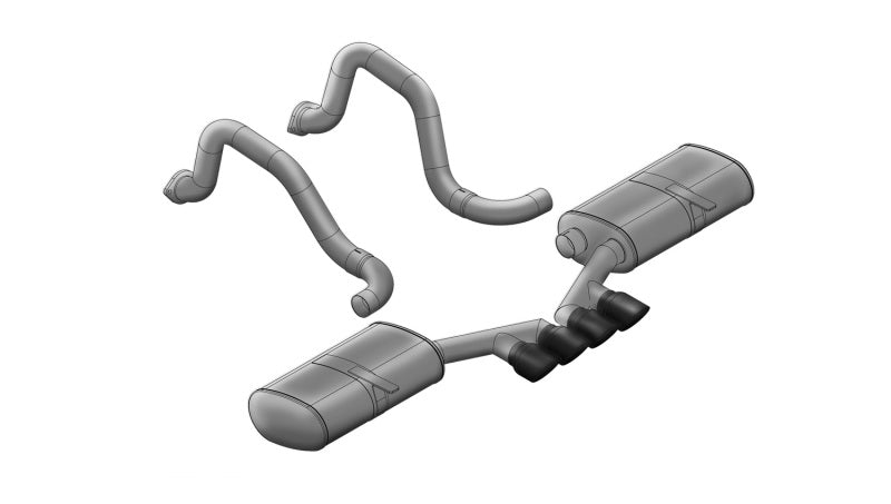 Corsa Performance 97-04 Chevrolet Corvette C5 Z06 5.7L V8 Black Sport Axle-Back Exhaust 14139BLK Photo - Primary