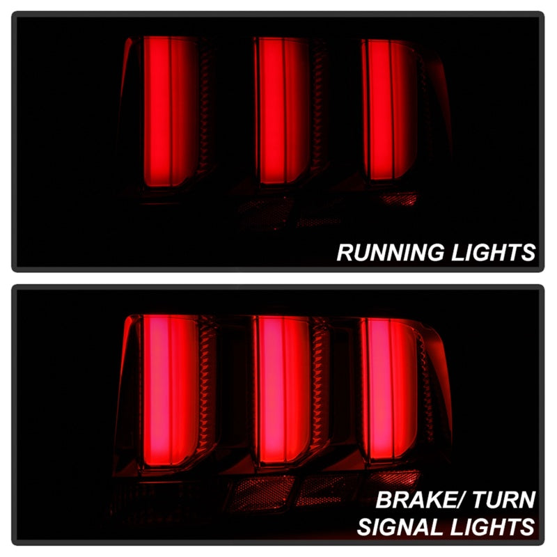 Spyder 05-09 Ford Mustang (Red Light Bar) LED Tail Lights - Black ALT-YD-FM05V3-RBLED-BK 5086716 5086716 Photo - Unmounted