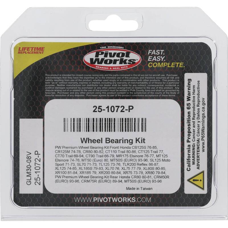 Pivot Works Pw Premium Wheel Bearing 25-1072-P 25-1072-P Photo - Primary