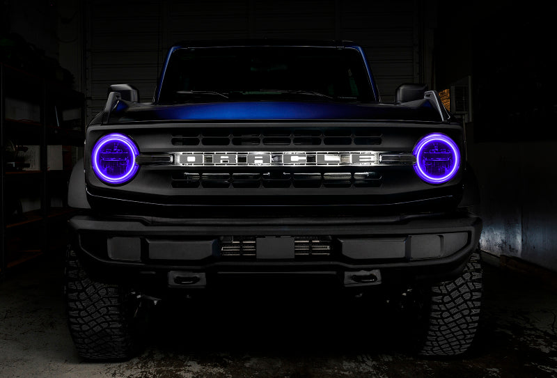 ORACLE Lighting Oracle 2021 Ford Bronco Base Headlight LED Halo Kit - ColorSHIFT - w/o Controller 1470-334