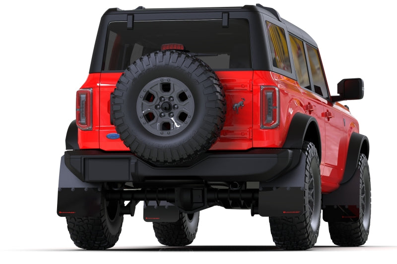 Rally Armor 21-22 Ford Bronco (Plstc Bmpr + RB - NO Rptr/Sprt) Blk Mud Flap w/Area Blue Logo MF85-RB-PL-ABL MF85-RB-PL-ABL User 1