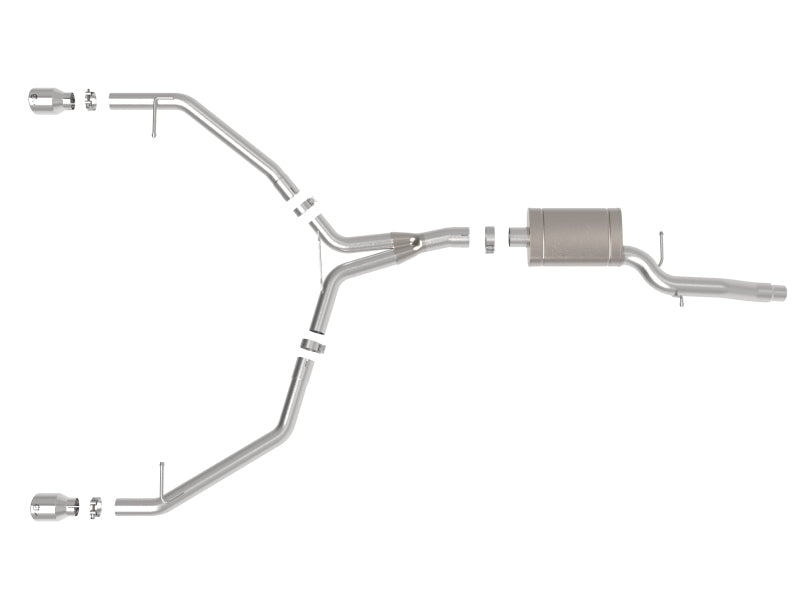 aFe MACH Force-Xp 13-16 Audi Allroad L4 SS Axle-Back Exhaust w/ Polished Tips 49-36437-P 49-36437-P Photo - Unmounted