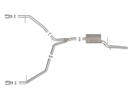 aFe MACH Force-Xp 13-16 Audi Allroad L4 SS Axle-Back Exhaust w/ Polished Tips 49-36437-P 49-36437-P Photo - Unmounted