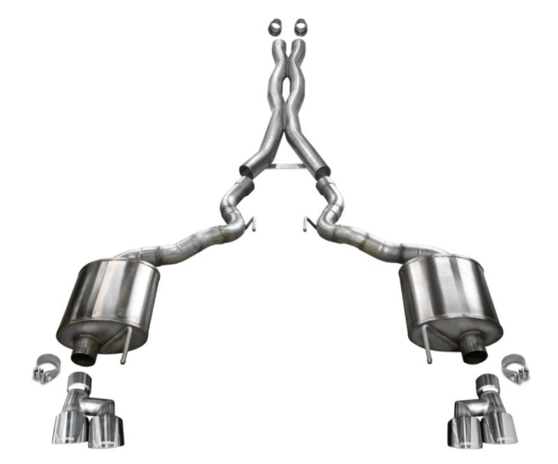 Corsa 18-20 Ford Mustang GT Convertible w/o Active Valves Sport Cat-Back w/ Polished 4in Tips 21047 21047 User 1