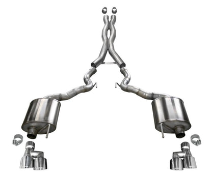 Corsa 18-20 Ford Mustang GT Convertible w/o Active Valves Sport Cat-Back w/ Polished 4in Tips 21047 21047 User 1