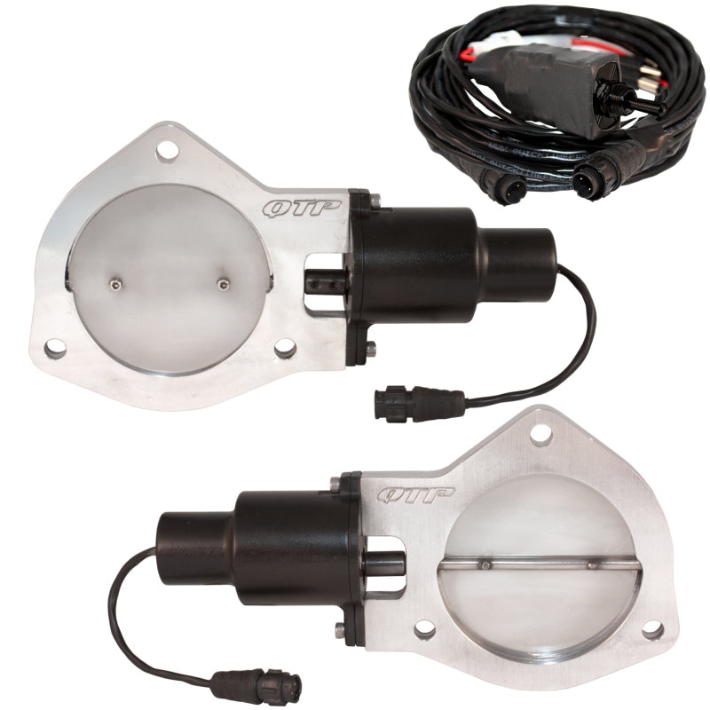 QTP 4in Bolt-On QTEC Dual Electric Cutout Valves - Pair QTEC80 QTEC80 Photo - Primary
