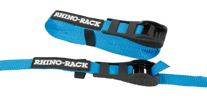 Rhino-Rack Rapid Tie Down Straps w/Buckle Protector - 5.5m/18ft - Pair - Blue RTD55P RTD55P Photo - Primary