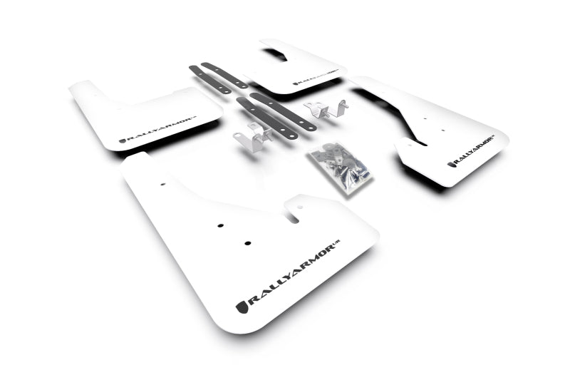 Rally Armor 18-22 Toyota Corolla Hatchback White UR Mud Flap Black Logo MF67-UR-WH/BLK MF67-UR-WH/BLK Photo - Primary