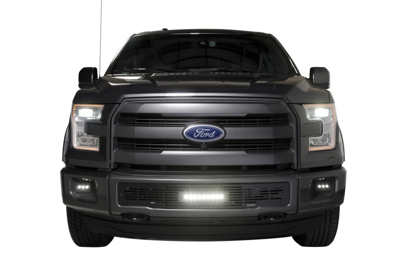 Putco 2015-2017, Ford F150 - Stainless Steel Black Bar Design w/10" Luminix 87160L Photo - Mounted