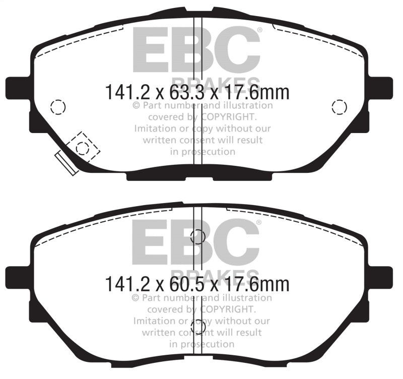 EBC 17+ Toyota C-HR 2.0L Ultimax Front Brake Pads UD2065 UD2065 Photo - Primary