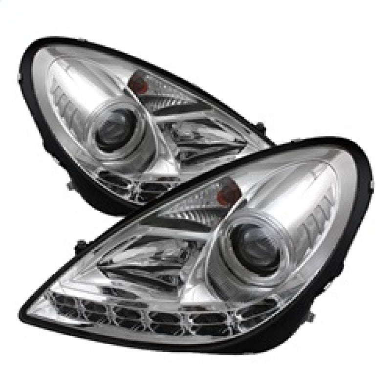 Spyder Mercedes Benz SLK 05-10 Projector Headlights Halogen Model- DRL Chrm PRO-YD-MBSLK05-DRL-C 5032539 5032539 Photo - Primary