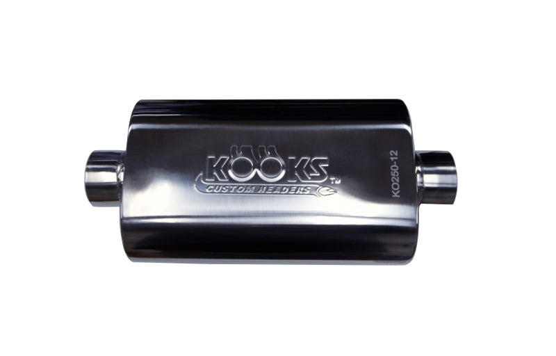 Kooks 2 1/2" Center/Center Oval Muffler(4x8x12) KO250-12 Photo - Unmounted