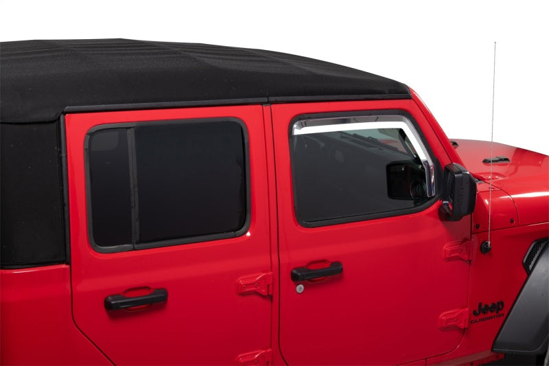 Putco 20-21 Jeep Gladiator JT/JL Element Chrome Window Visors (Front Only) 480220 480220 Photo - Mounted