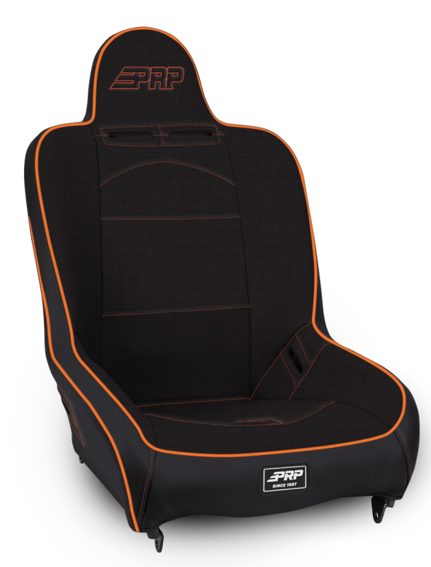 PRP Seats PRP Premier High Back Suspension Seat- Black/Orange Tweed A100110-50-207 A100110-50-207 Photo - Primary