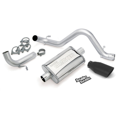 Banks Power 12-15 Jeep 3.6L Wrangler (All) - 2dr Monster Exh Sys - SS Single Exh w/ Black Tip 51342-B 51342-B Photo - Primary