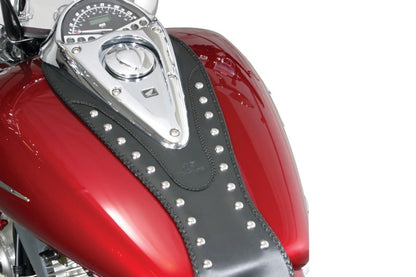 Mustang Motorcycle Mustang 04-09 HondaVTX1300C, 03-09 VTX1300 Retro, 03-07 VTX1300S Tank Bib w/Studs - Black 93180 93180 Photo - Primary