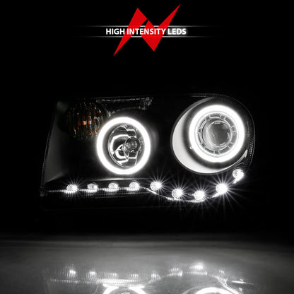 Anzo 2005-2010 Chrysler 300C Projector Headlights w/ Halo Black (CCFL) G2 121251 User 6