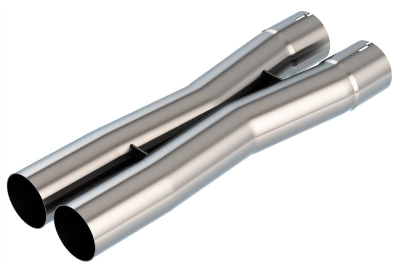 Borla 2.5in Universal X-Pipe 3.21in Inlet Centerline 3.45in Outlet Centerline 27.63in OAL 621104 621104 User 1