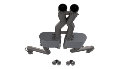 QTP 15-18 Dodge Challenger 5.7L 304SS Screamer Cat-Back Exhaust w/3in Tips 430015 430015 Photo - Primary