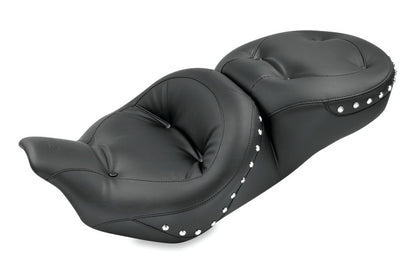 Mustang Motorcycle Mustang 08-21 Harley Electra Glide,Rd Glide,Rd King,Street Glide Std Tour 1PC Seat w/Studs - Black 76037 76037 Photo - Primary