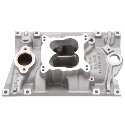 Edelbrock Manifold Marine Chevy V6 Vortec 1996-Pres W/Brass 2519 Photo - Primary