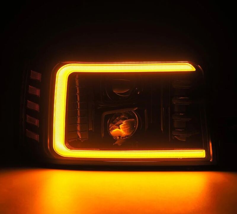 AlphaRex 92-96 Ford F-Series/Bronco PRO-Series Proj Headlights Alpha-Blk w/Seq. Sig & DRL 880265 880265 User 3