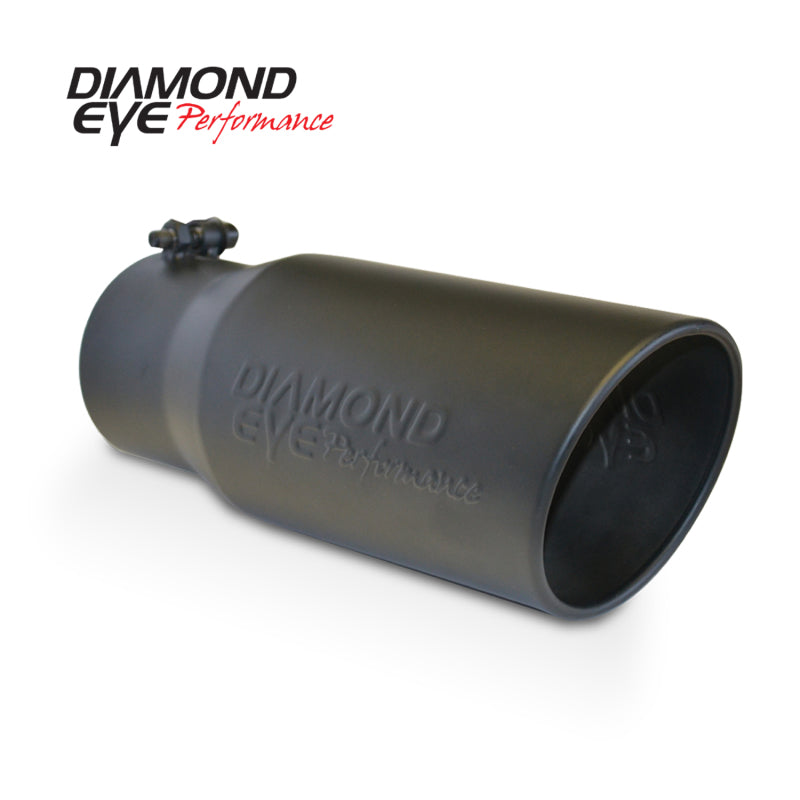 Diamond Eye Performance Diamond Eye TIP 5in-6inX12in BOLT-ON ROLLED ANGLE 15 ANGLE CUT DIAMOND EYE BLACK POWDERCOAT 5612BRA-DEBK 5612BRA-DEBK Photo - Primary