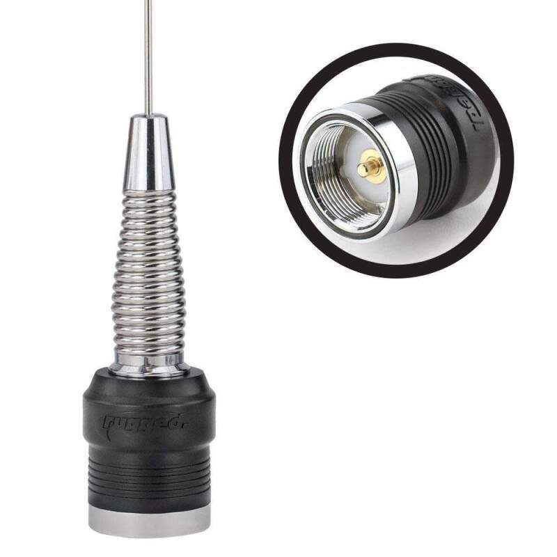 Rugged Radios UHF & VHF Wide Band 1/4 Wave Antenna with Spring (132 - 525 MHz) WB-1/4W-HD WB-1/4W-HD Photo - Primary