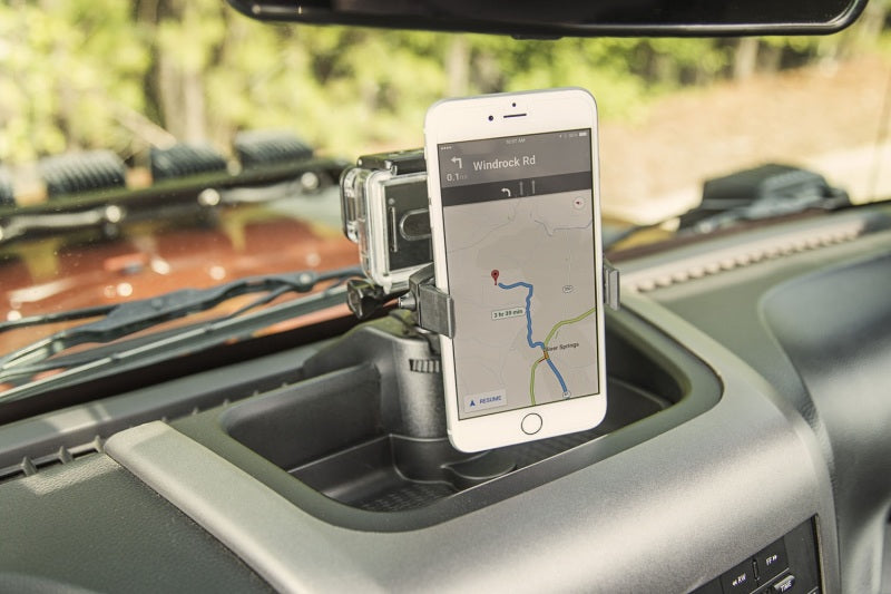 Rugged Ridge Dash Multi-Mount Phone Kit; 11-18 Jeep Wrangler JK 13551.16 Photo - Mounted