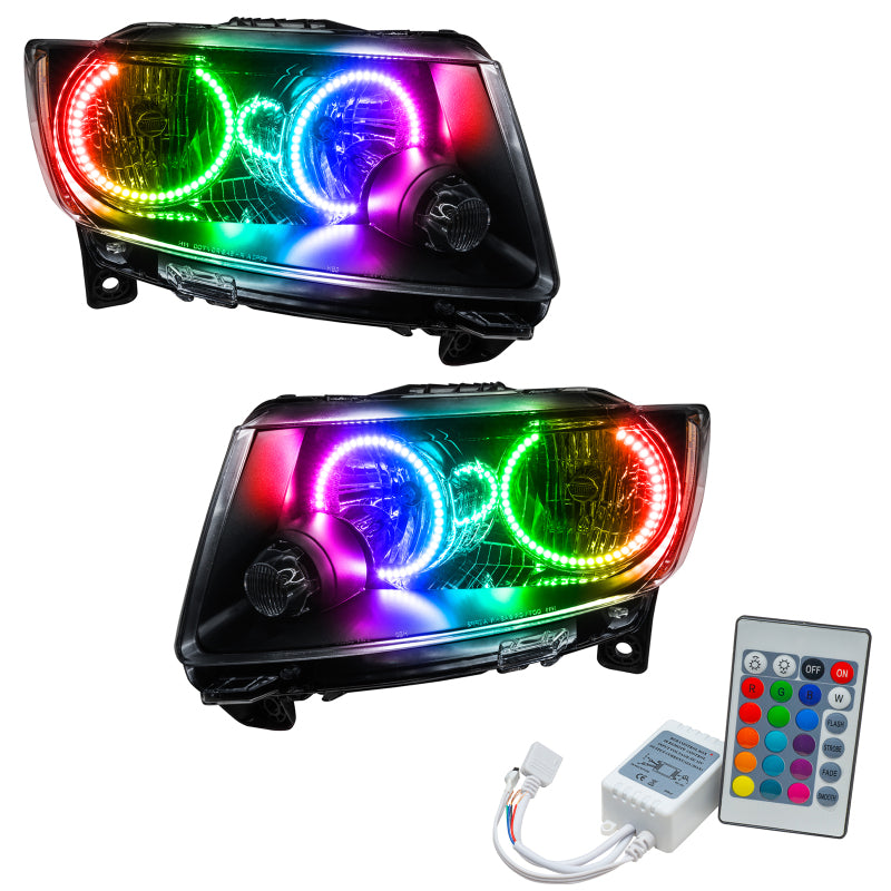 ORACLE Lighting Oracle 11-13 Jeep Grand Cherokee SMD HL (Non-HID) - Chrome - ColorSHIFT w/ Simple Controller 7070-504 7070-504 Photo - Primary