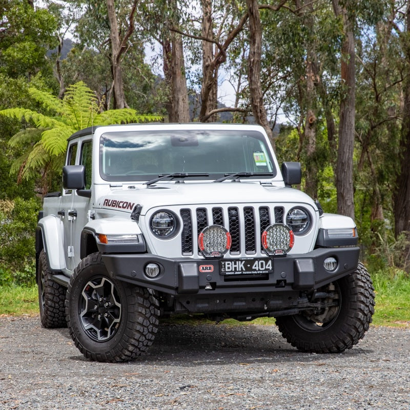 ARB 87-96 Jeep Wrangler YJ/ 97-06 Jeep Wrangler TJ Multi-fit Winch Bumper 3450150 3450150 Photo - Mounted
