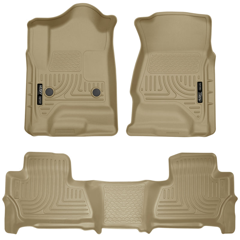 Husky Liners 2015 Chevy/GMC Tahoe/Yukon WeatherBeater Combo Tan Floor Liners (3pc) 99203 Photo - Primary