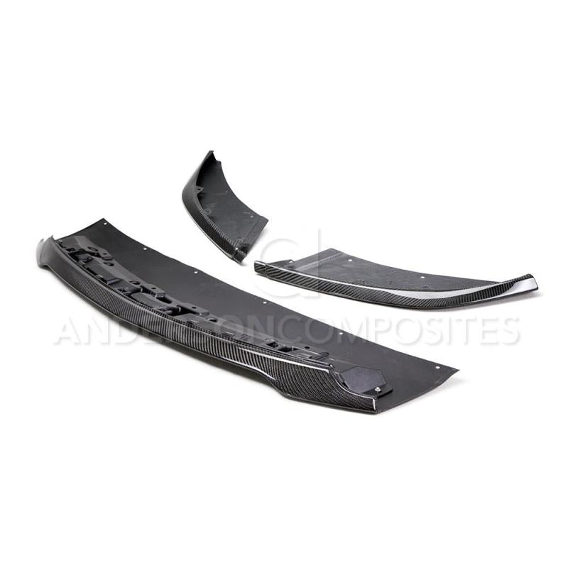 Anderson Composites 2015-2017 Ford Mustang Shelby GT350 Carbon Fiber Front Splitter (3 PC) AC-FL15MU350 AC-FL15MU350 Photo - Primary