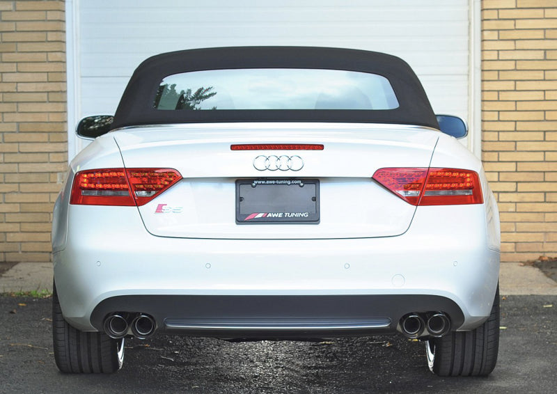 AWE Tuning B8 / B8.5 S5 Cabrio Touring Edition Exhaust - Resonated - Diamond Black Tips 3415-43012 3415-43012 Photo - Mounted