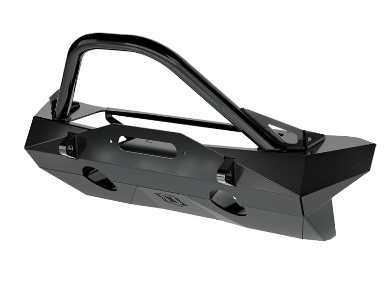 ICON 2018+ Jeep Wrangler JL / 2020+ Jeep Gladiator JT Pro Recessed Impact Front Bumper w/Bar & Tabs 25244 25244 Photo - Primary