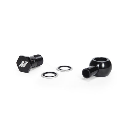 Mishimoto  M20 x 5/8 Straight Black Banjo Fitting w/ Bolt MMBB-STBK Photo - in package