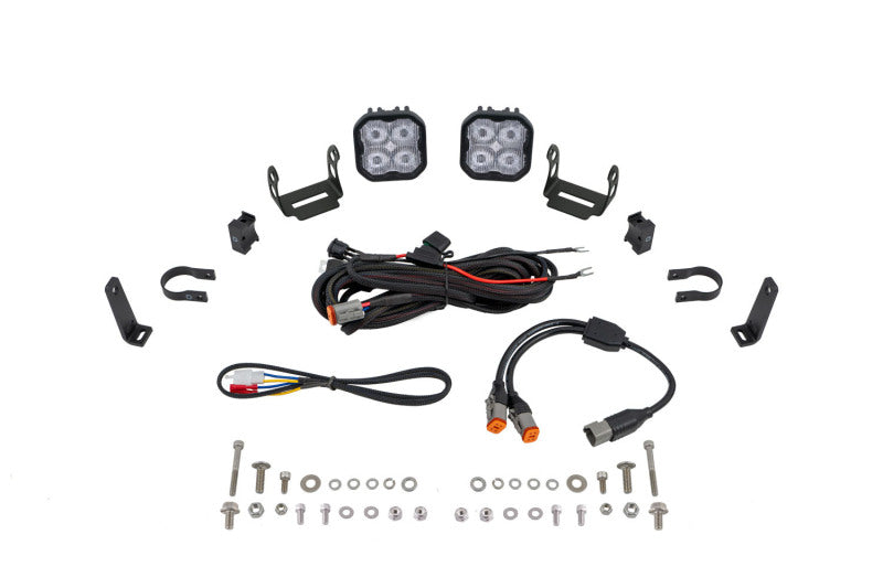 Diode Dynamics SS3 LED Bumper 1 1/2 In Roll Bar Kit Pro - White SAE Fog (Pair) DD7662 DD7662 Photo - Primary