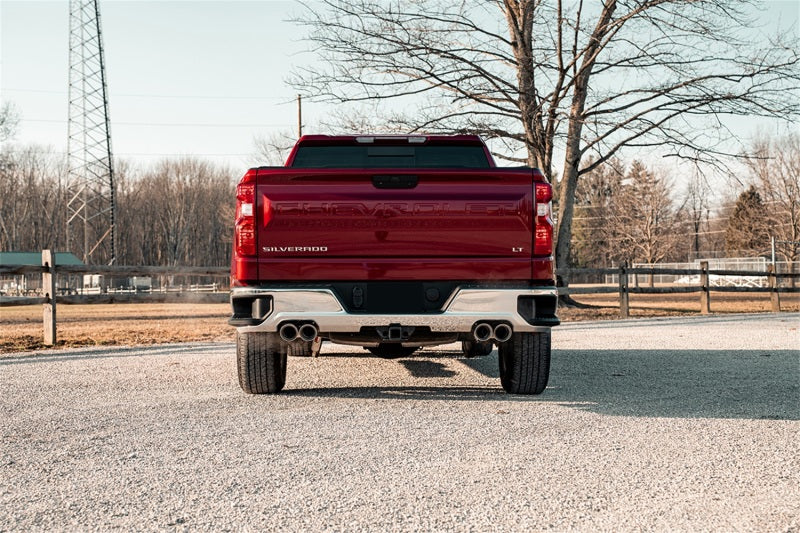 CORSA Performance Corsa 19-23 Chevrolet Silverado 1500 Cat-Back Dual Rear Exit with Twin 4in Polished Pro-Series Tips 21202 21202 Photo - Mounted