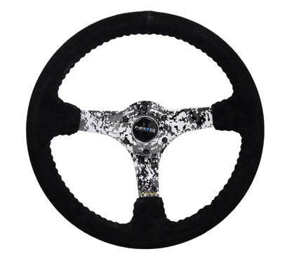 NRG Reinforced Wheel,Hydro Dip DigiCamo 3" Deep,matte blk spoke,350mm,Blk RST-036DC-S Photo - Primary
