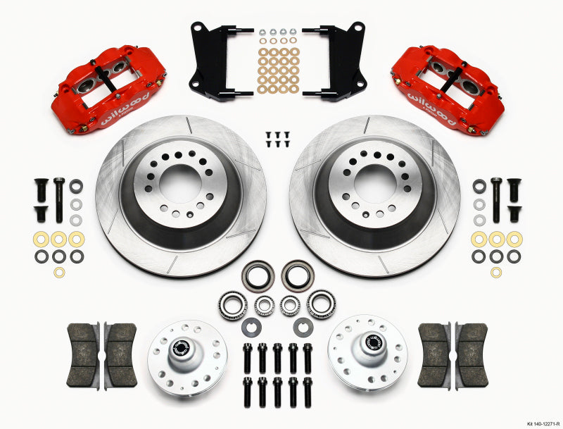 Wilwood FNSL6R Front Hub & 1PC Rtr Kit, 12.88"-Red, 67-69 Camaro, 64-72 Nova 140-12271-R Photo - Primary