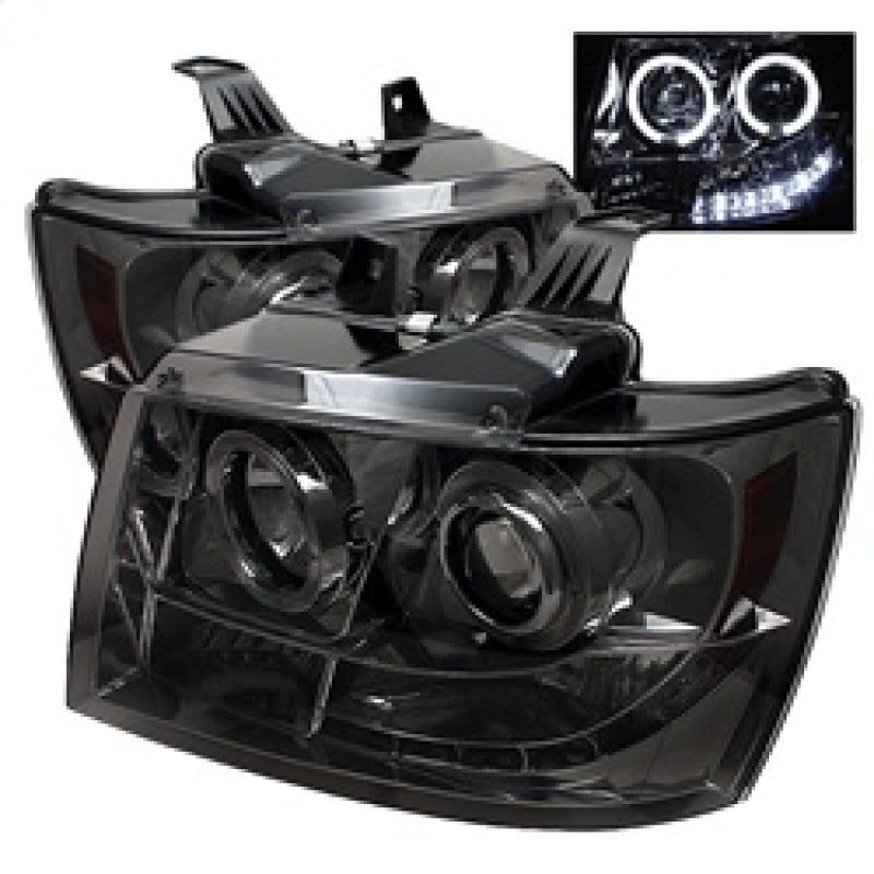 Spyder Chevy Suburban 1500 07-14 Projector Headlights LED Halo LED Smke PRO-YD-CSUB07-HL-SM 5009661 5009661 Photo - Primary
