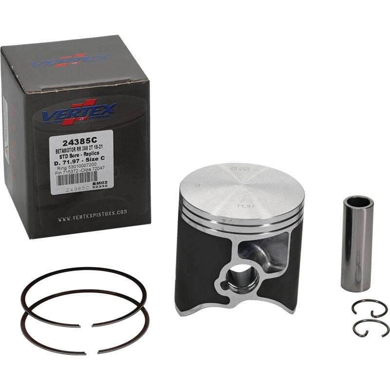 Vertex Pistons Vertex Piston 18-21 Beta RR 2T 300 300cc Cast Replica Piston Kit 24385C 24385C Photo - Primary