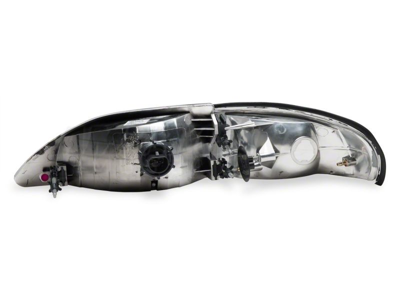 Raxiom 94-98 Ford Mustang Axial Series Cobra Style Headlights- Chrome Housing (Clear Lens) 49049 49049 Photo - Close Up