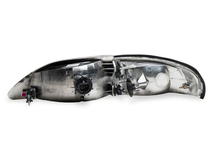 Raxiom 94-98 Ford Mustang Axial Series Cobra Style Headlights- Chrome Housing (Clear Lens) 49049 49049 Photo - Close Up