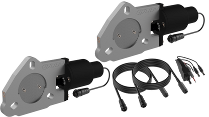 QTP 2.25in Bolt-On QTEC Dual Electric Cutout Valves - Pair QTEC45 QTEC45 Photo - Primary