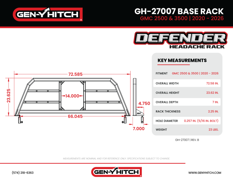 GEN-Y Hitch GEN Defender Headache Rack Exterior Styling Exterior Trim main image